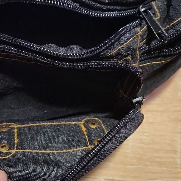 90s Beltbag Fanny Pack Nylon Pockets Buckles Fall Belt Bag Crossbody Sling - Picture 6 of 9